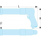 Image du produit : Pistolet à cartouche 50 x 215mm - longueur 62mm - longueur 305mm Facom | V.801F