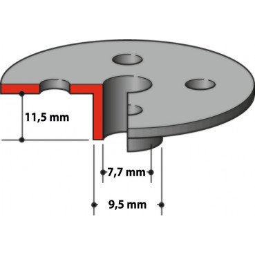 Guide à copier pour défonceuse et affleureuse - diamètre 9,5mm - diamètre intérieur 7,7mm Makita | 164379-4