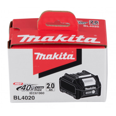 Batterie Makita XGT 2 Ah Batterie 2 Ah XGT Li-ion, 40 Volts max, 2 Ah, BL4020 - charge moyenne 22min - poids 0,69kg | 191L29-0