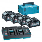 Image du produit : PowerPack XGT Makita, pack batteries + chargeur double DC18RD + coffret MAKPAC 40 Volts max, Lithium (Li-Ion) - batterie 4Ah - charge moyenne 45min | 191U28-6