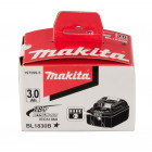 Image du produit : Batterie Makita Makstar Lithium (Li-Ion) 18 Volts - sans fil / 3 Ah - BL1830B ( témoin de charge intégré ) - poids 0,60kg | 197599-5