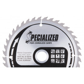 Lame de scie circulaire, spécialisé t.c.t, 165 x 20mm 40 t - diamètre 165mm - coupe-saignée 1,6mm - 40 dents Makita | B-09248