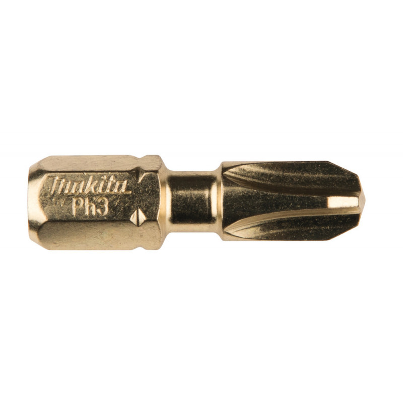 Embout de vissage Impact Gold, PH3, 25mm par 2 - longueur totale 25mm Makita | B-28341