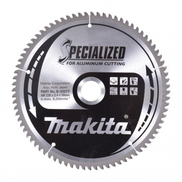 Lame de scie circulaire, alliage T.C.T spécialisé, 235 x 30mm 80 dents - diamètre 235mm - coupe-saignée 2,4mm Makita | B-33277