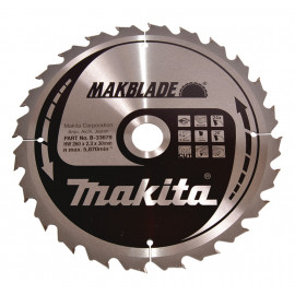 Lames carbures "MAKBLADE" pour bois, pour scies sur table - diamètre 260mm - coupe-saignée 2,3mm - 24 dents - alésage 30mm Makita | B-33679