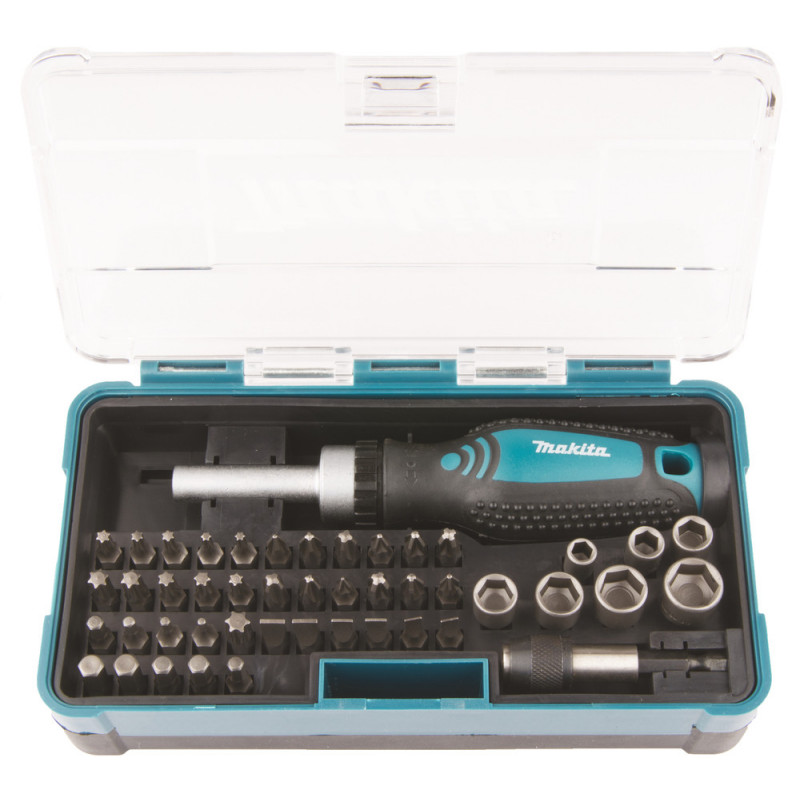 Coffret Makita Tournevis Makita à cliquet et 46 Accessoires | B-36170