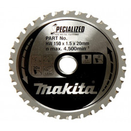 Lame de scie circulaire, alliage T.C.T spécialisé, 150 x 20mm 32 dents - diamètre 150mm - coupe-saignée 1,5mm Makita | B-47036