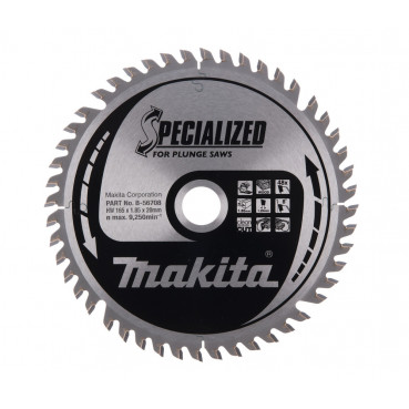 Lame de scie circulaire, alliage T.C.T spécialisé, 165 x 20mm 48 dents - diamètre 165mm - coupe-saignée 1,85mm Makita | B-56708