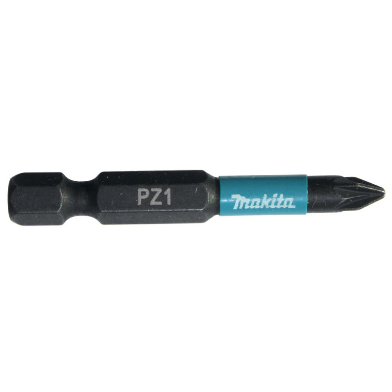 Embout de vissage à chocs (Impact Black) 50mm POZIDRIV - PZ1, Hexa 1/4" - 2 pièce(s) Makita | B-63747