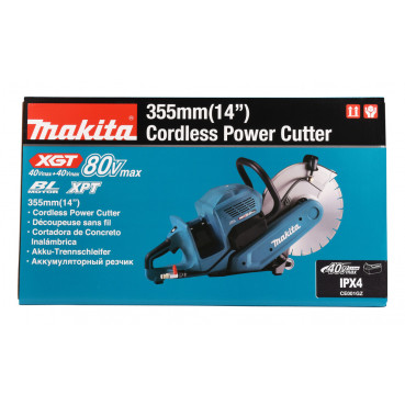 Découpeuse Makita 80 V XGT Ø 355mm - 40 Volts MAX x 2 - (Produit seul) - section de coupe maxi 127mm - poids 10,1kg | CE001GZ