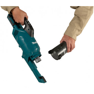 Aspirateur Makita XGT 40 Volts MAX Lithium (Li-Ion) - 200 mbar - 2.5 Ah - capacité réservoir poussière 0,25 litres - poids 1,9kg | CL003GD101