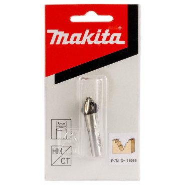 Fraise (pour défonceuse) pour panneau classique 12,7 x 9,5 x 8mm - diamètre 8mm - A1 12,7mm - L1 32mm - L2 9,5mm Makita | D-11069