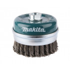 Image du produit : Brosse métallique fil acier torsadés - diamètre 100mm - filetage M14 - diamètre du fil 0,5mm Makita | D-29290