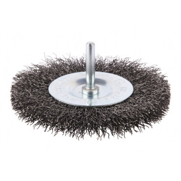 Brosse métallique circulaire fil acier ondulés pour perceuses - diamètre 100mm - filetage 6mm - diamètre du fil 0,3mm Makita | D-39992