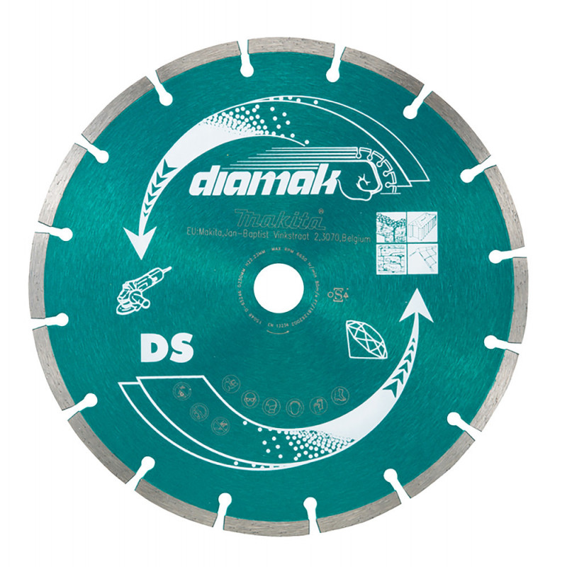 Disque diamanté Diamak 230 x 22,23mm - diamètre 230mm - Hauteur segment 7mm - 1 pièce(s) Makita | D-65246