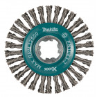 Image du produit : Brosse circulaire en fil d’acier, Fil torsadé (inclusions), 115mm X-LOCK - diamètre 115mm - filetage X-LOCK - diamètre du fil 0,5mm Makita | D-73411