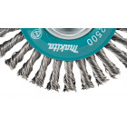 Image du produit : Brosse circulaire en fil d’acier, Fil torsadé (inclusions), 115mm X-LOCK - diamètre 115mm - filetage X-LOCK - diamètre du fil 0,5mm Makita | D-73411