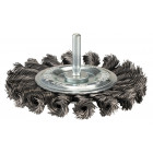 Image du produit : Brosse métallique à fil acier torsadés - diamètre 100mm - filetage 6mm - diamètre du fil 0,5mm Makita | D-73829