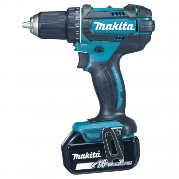 Perceuse visseuse Makita 18 Volts - sans fil Lithium (Li-Ion) 3 Ah Ø 13mm (kit d'accessoires) | DDF482RFX1