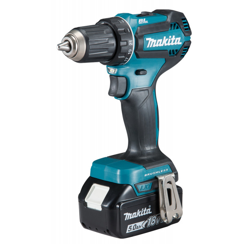 Perceuse visseuse Makita LXT 18 Volts - sans fil Lithium (Li-Ion) - 5 Ah - Ø 13mm | DDF485RTJ