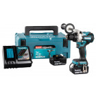 Image du produit : Perceuse visseuse Makita LXT 18 Volts - sans fil Lithium (Li-Ion) - 5 Ah - Ø 13mm - poids 2,60kg | DDF486RTJ