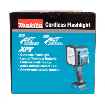 Lampe torche baladeuse, projecteur Makita sans fil extrêmement puissant 640m, compatible batterie 14,4 et 18 Volts LXT - pivotable horizontalement | DEBDML812