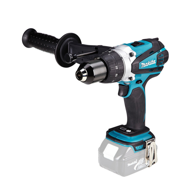 Perceuse visseuse Makita | percussion LXT 18 Volts - sans fil Lithium (Li-Ion) - Ø 13mm - (Produit seul) | DHP458Z