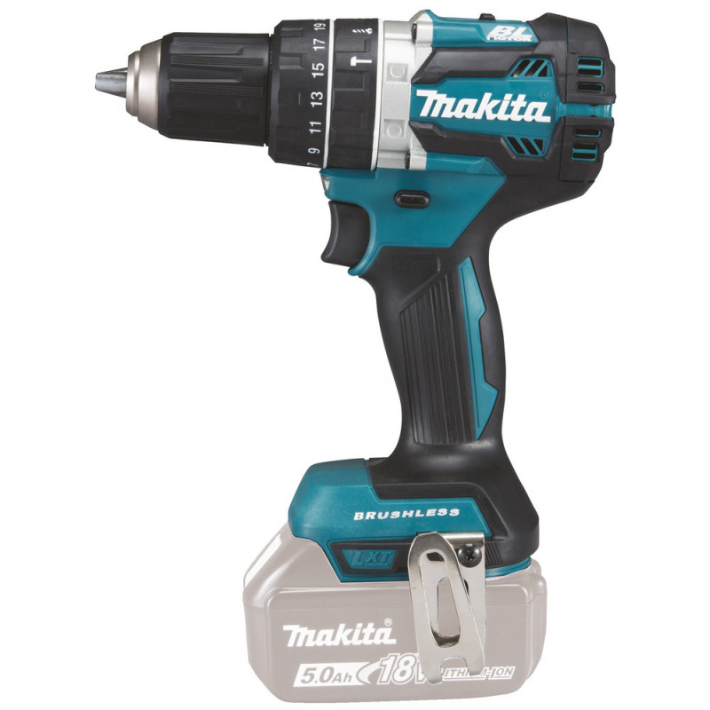 Perceuse visseuse Makita | percussion LXT - 18 Volts - sans fil Lithium (Li-Ion) - Ø 13mm - (Produit seul) - poids 1,9kg | DHP484Z