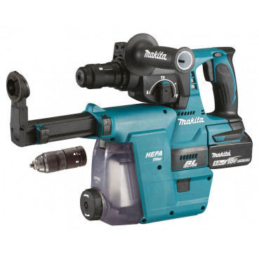 Perforateur burineur Makita SDS-Plus LXT 18 Volts - sans fil Lithium (Li-Ion) - 5 Ah - 24mm - force de frappe 2 joules | DHR243RTJW