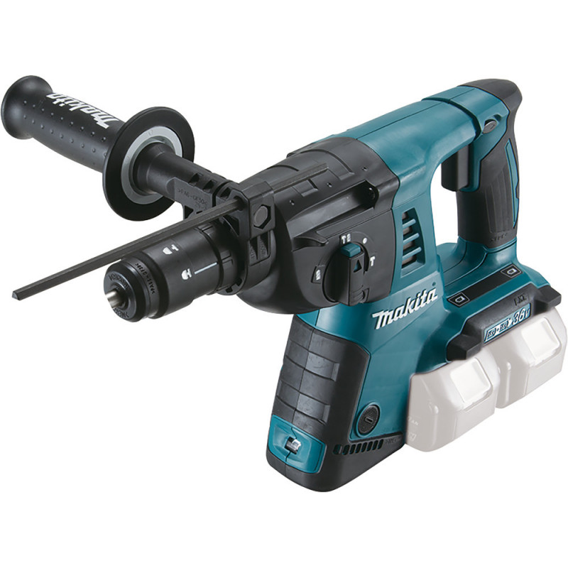 Perforateur burineur Makita SDS-Plus LXT 36 Volts 2 x 18 Volts - sans fil Lithium (Li-Ion) - 26mm - (Produit seul) - force de frappe 2,5 joules | DHR264ZJ