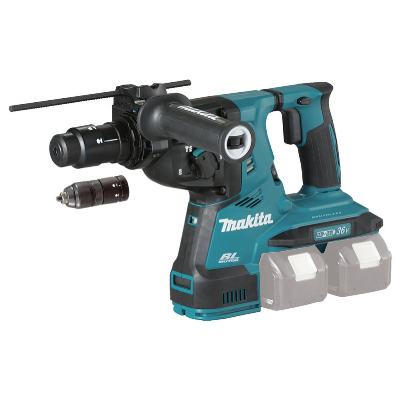 Perforateur burineur Makita SDS-Plus LXT 36 Volts 2 x 18 Volts - sans fil Lithium (Li-Ion) - 28mm - (Produit seul) - force de frappe 2,9 joules | DHR283ZJU