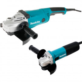 Ensemble pack de 2 machines Makita (GA9020 + 9558HNRG) - 840 / 2200 Watts - filetage M14 - diamètre 125/230mm | DK0053GX2