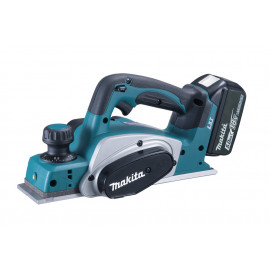 Rabot à bois Makita LXT 18 Volts - sans fil Lithium (Li-Ion) - 5 Ah - 82mm - profondeur rabotage 0 - 2mm | DKP180RTJ