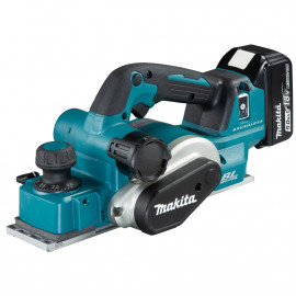 Rabot à bois Makita LXT 18 Volts - sans fil Lithium (Li-Ion) - 5 Ah - 82mm - profondeur rabotage 0 - 3mm | DKP181RTJU