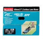 Image du produit : Tondeuse Makita 43cm LXT 36 Volts 2 x 18 Volts - sans fil Lithium (Li-Ion) - 5 Ah - diamètre lame 43cm - hauteur tonte 20 à 75mm - surface tonte 575m² | DLM432CT2