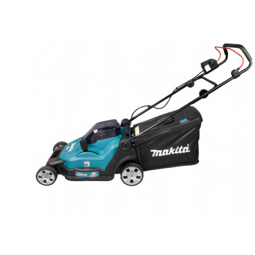 Tondeuse Makita 43cm LXT 36 Volts 2 x 18 Volts - sans fil Lithium (Li-Ion) - 5 Ah - diamètre lame 43cm - hauteur tonte 20 à 75mm - surface tonte 575m² | DLM432PT2