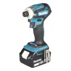 Image du produit : Visseuse à chocs Makita LXT 18 Volts - sans fil Lithium (Li-Ion) - 5 Ah - 8 modes - 180 Nm - poids 0,85kg | DTD172RTJ