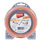 Image du produit : Bobine de fil nylon hélicoïdal pour débroussailleuse, rotofil, coupe bordure à batterie - diamètre du fil 2,4mm - longueur 15m Makita | E-01797