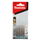 Image du produit : Embout pour vissage à chocs (Impact Premier) 25mm TORX - T20, Hexa 1/4" - 2 pièce(s) Makita | E-03218