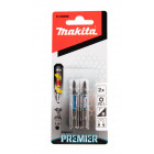 Image du produit : Embout pour vissage à chocs (Impact Premier) 50mm POZIDRIV - PZ1, Hexa 1/4" - 2 pièce(s) Makita | E-03296