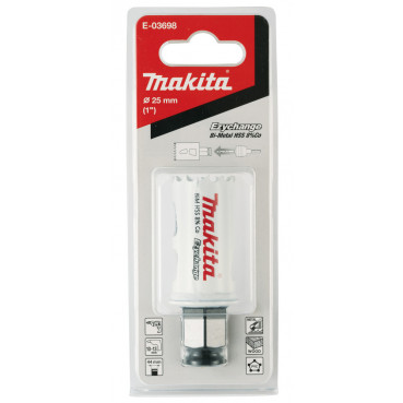 Scie cloche Makita EzyChange, HSS Bi-Métal avec 8% de Cobalt - diamètre 25mm - profondeur maxi de perçage 44mm - 1 pièce(s) | E-03698