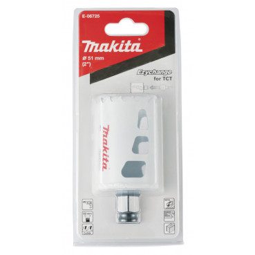 Scie cloche Makita multi-matériaux T.C.T, 51mm Ezychange - diamètre 51mm - profondeur maxi de perçage 60mm - 1 pièce(s) | E-06725