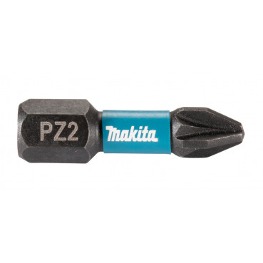 Pack embout de vissage à chocs (Impact Black) POZIDRIV - PZ2 25mm - 25 pièce(s) Makita | E-12376