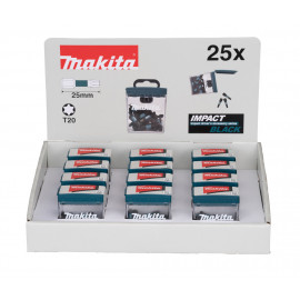 Master Carton 12 x Packs embout de vissage à chocs (Impact Black) TORX T20 25mm - 25 pièce(s) Makita | E-12382-12