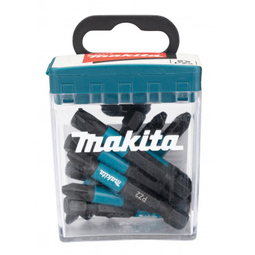 Pack embout de vissage à chocs (Impact Black) 50mm POZIDRIV - PZ2, Hexa 1/4" - 10 pièce(s) Makita | E-12413