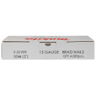 Image du produit : Clous brads Tête D, 15 Ga, pour AF635 - épaisseur 1,4mm - jauge 16 Ga - 4000 pièce(s) - longueur totale 50mm Makita | F-31999