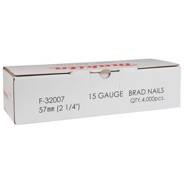 Clous brads Tête D, 15 Ga, pour AF635 - épaisseur 1,4mm - jauge 16 Ga - 4000 pièce(s) - longueur totale 57mm Makita | F-32007