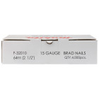 Image du produit : Clous brads Tête D, 15 Ga, pour AF635 - épaisseur 1,4mm - jauge 16 Ga - 4000 pièce(s) - longueur totale 64mm Makita | F-32010