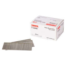 Clous brads T 16 Ga galvanisés, pour cloueurs (GF600, DBN600, SKN16, NT65A, IM65) - épaisseur 1,6mm - 2 000 pièce(s) - longueur totale 32mm Makita | F-33948