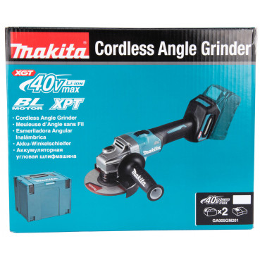 Meuleuse Makita Ø 125mm XGT 40 Volts MAX Lithium (Li-Ion) - 4 Ah - filetage M14 | GA005GM201